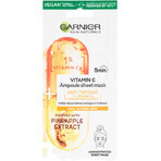 Garnier Skin Naturals Ampollas de resistencia en mascarilla textil con vitamina C y extracto de piña 15 g