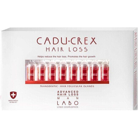 Cadu-Crex Ampoules anti-chute pour hommes, stade avancé 20 ampoules