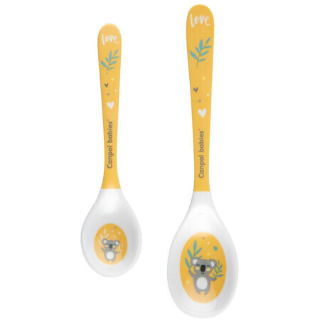 Canpol babies Melamine spoons Exotic animals yellow 2 pieces