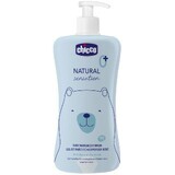 Chicco Natural Sensation shampooing corps et cheveux à l'aloès et à la camomille 0m+, 500 ml