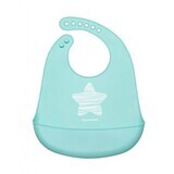 Baby Canpol Baby Lätzchen Silikon Lätzchen mit Tasche Pastell Blau