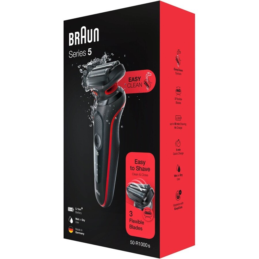 Braun Serie 5 51-R1000s Rosso