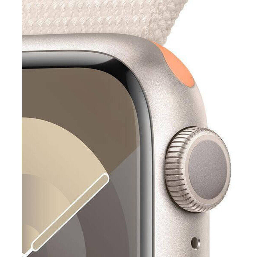 Apple Watch Series 9 GPS 41mm Aluminiumgehäuse mit Sportarmband, starlight