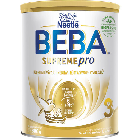 Nestlé Beba SUPREMEfor 3 leche infantil a partir de 12 meses 6HMO 800 g