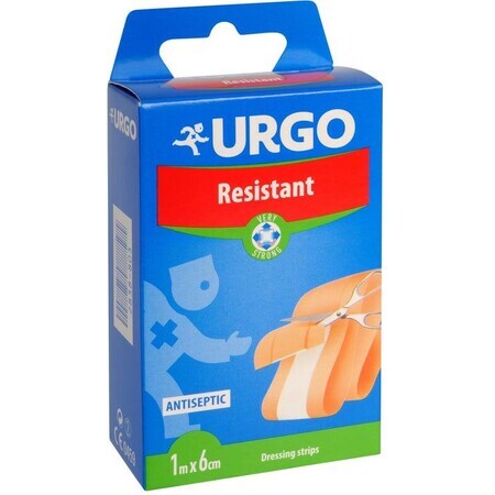 Parche antiséptico resistente Urgo, cinta resistente, 6 cm x 1 m