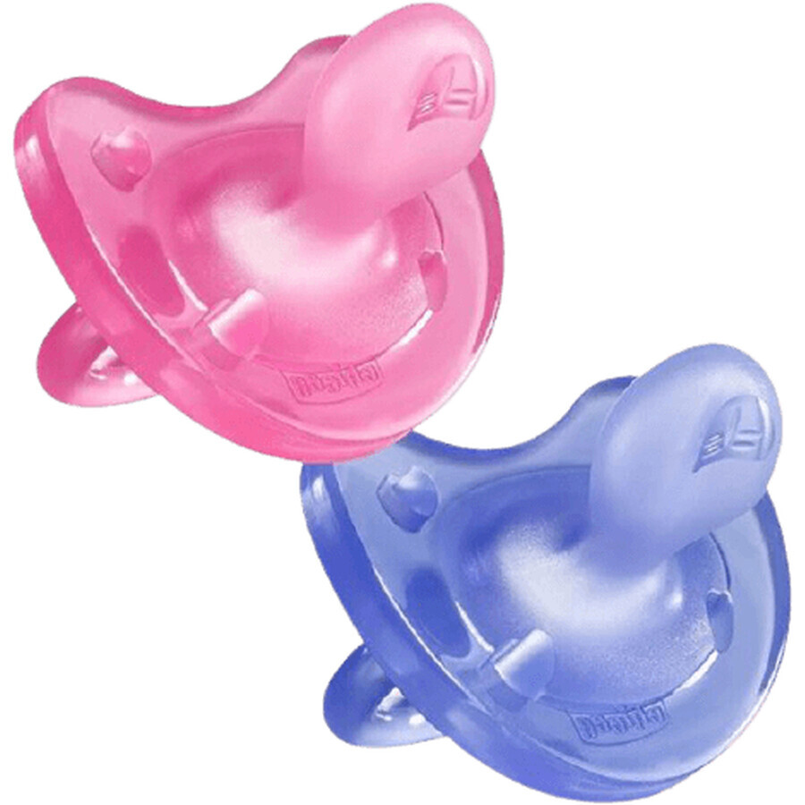 Chicco All-Silicone Pacifier Physio Soft Girl 16-36m 2 pcs