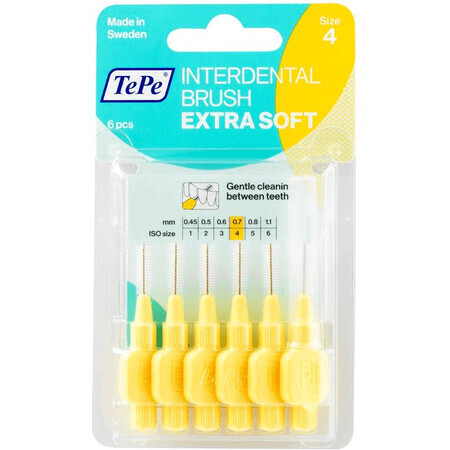 TePe Brosses interdentaires extra-douces 0,7 mm jaune clair 6 pcs