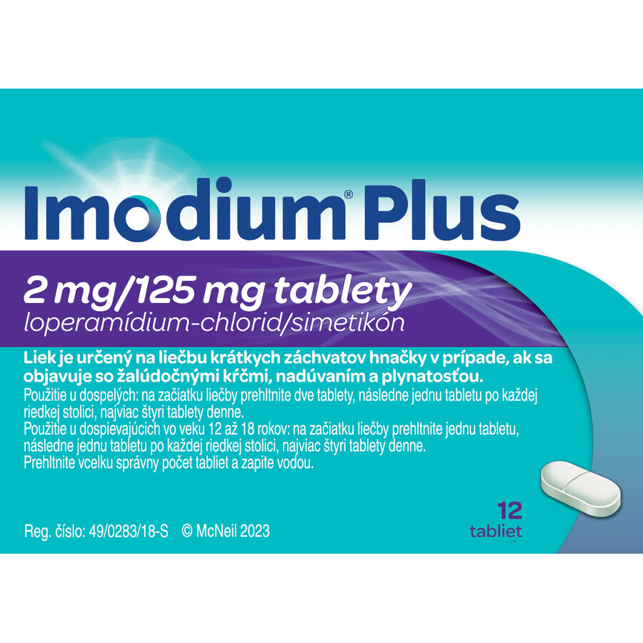 Imodium Plus 2mg/125mg comprimidos