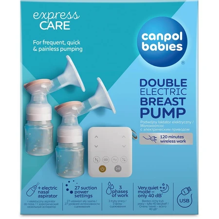 Extractor de leche eléctrico Canpol babies Dual 2en1 con pieza nasal ExpressCare