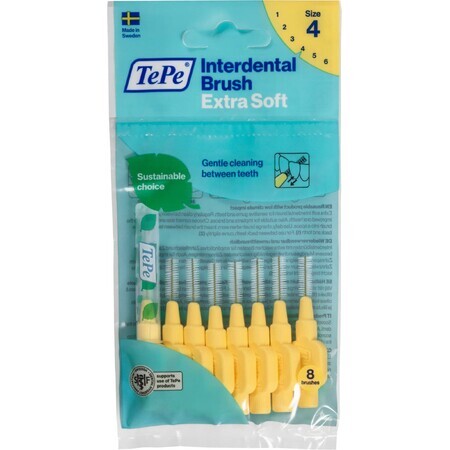 TePe Brosses interdentaires extra-douces jaune 0,7 mm 8 pcs