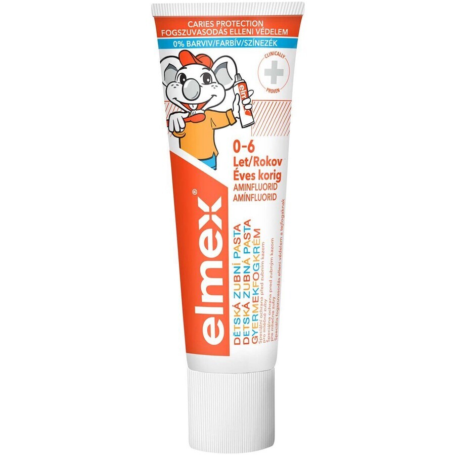 Elmex Pasta dentífrica infantil con aminfluoruro 0-6 años, 50 ml