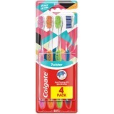 Colgate Twister Design Edition cepillo de dientes suave 4 piezas