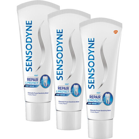 Sensodyne Repair & Protect dentifricio per denti sensibili 3 x 75 ml