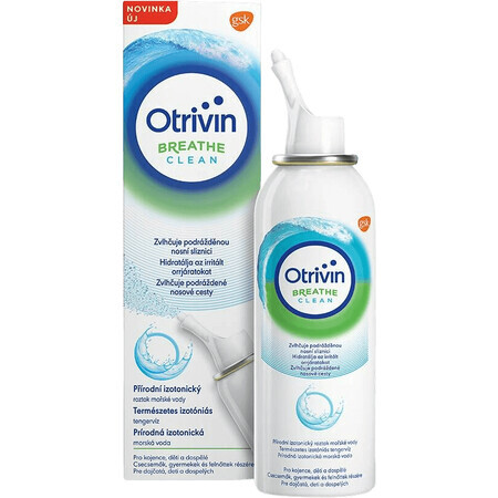 Otrivin Breathe Clean agua de mar isotónica para la limpieza nasal 100 ml