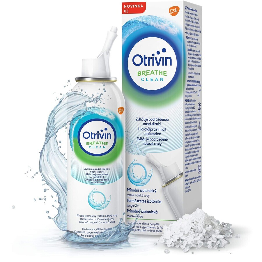 Otrivin Breathe Clean agua de mar isotónica para la limpieza nasal 100 ml