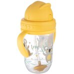 Canpol baby Non-flowing cup with straw with weight 6m+ Exotic animals yellow 270 ml