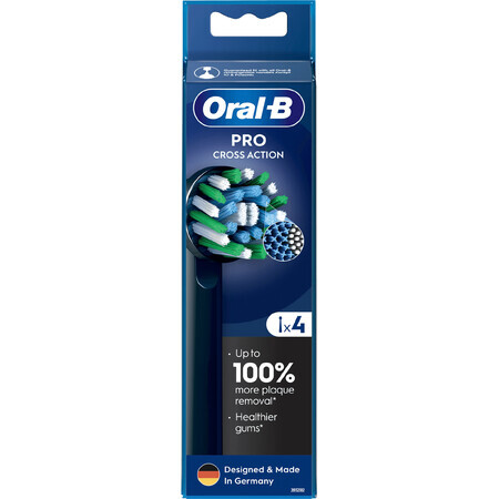 Oral-B Pro Cross Action têtes de brosse noires 4 pcs