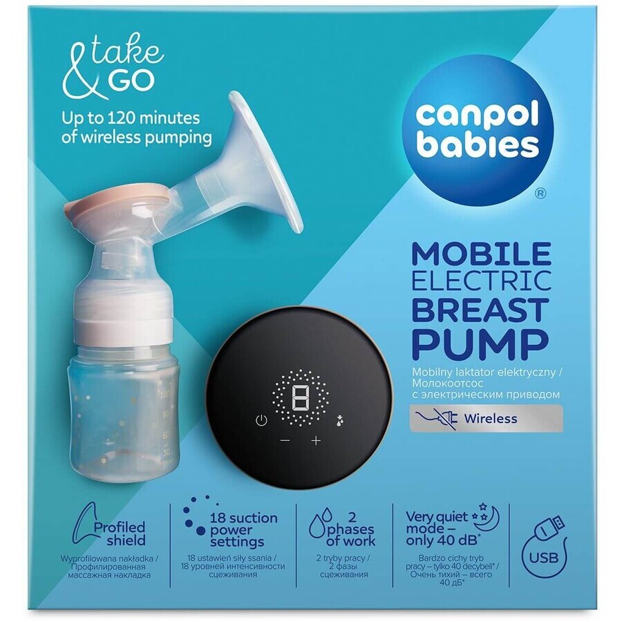 Canpol portable electric breast pump for babies