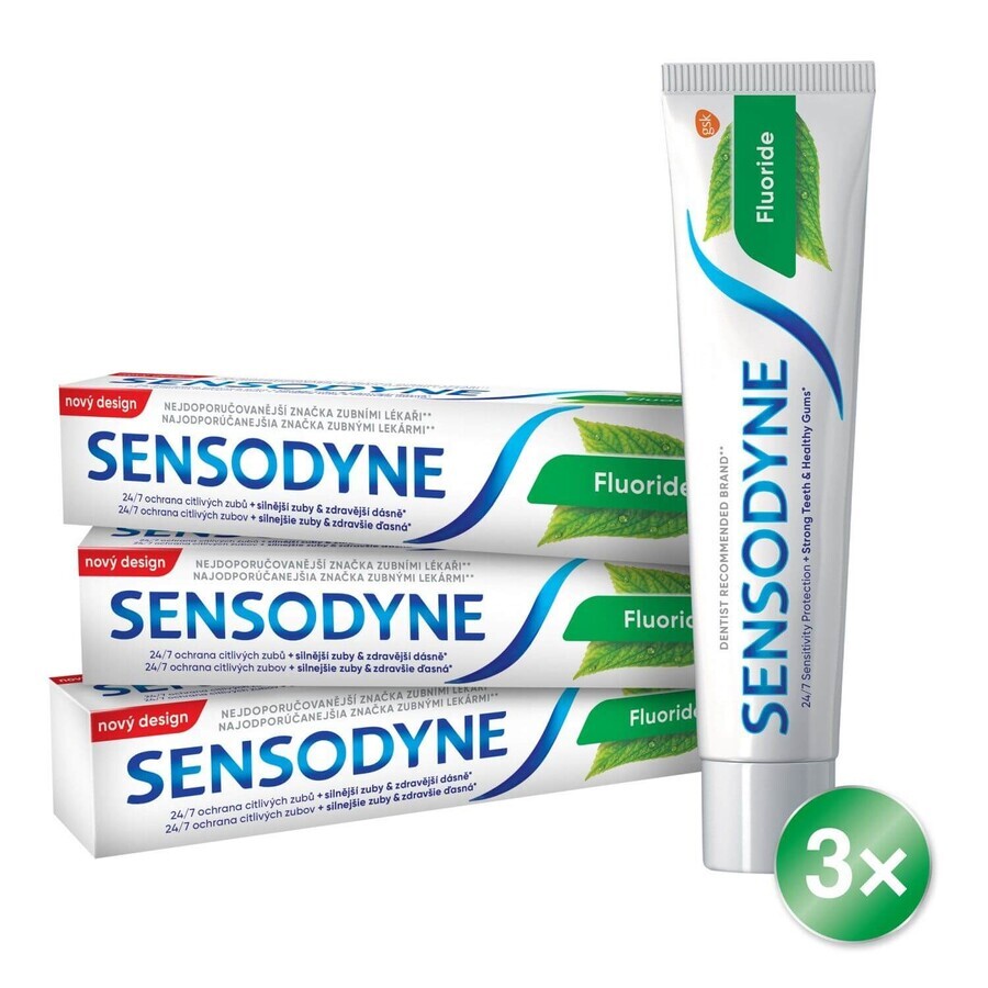 Sensodyne Dentifricio al fluoro 3 x 75 ml