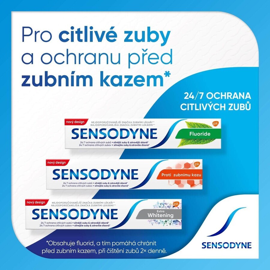 Sensodyne Dentifricio al fluoro 3 x 75 ml