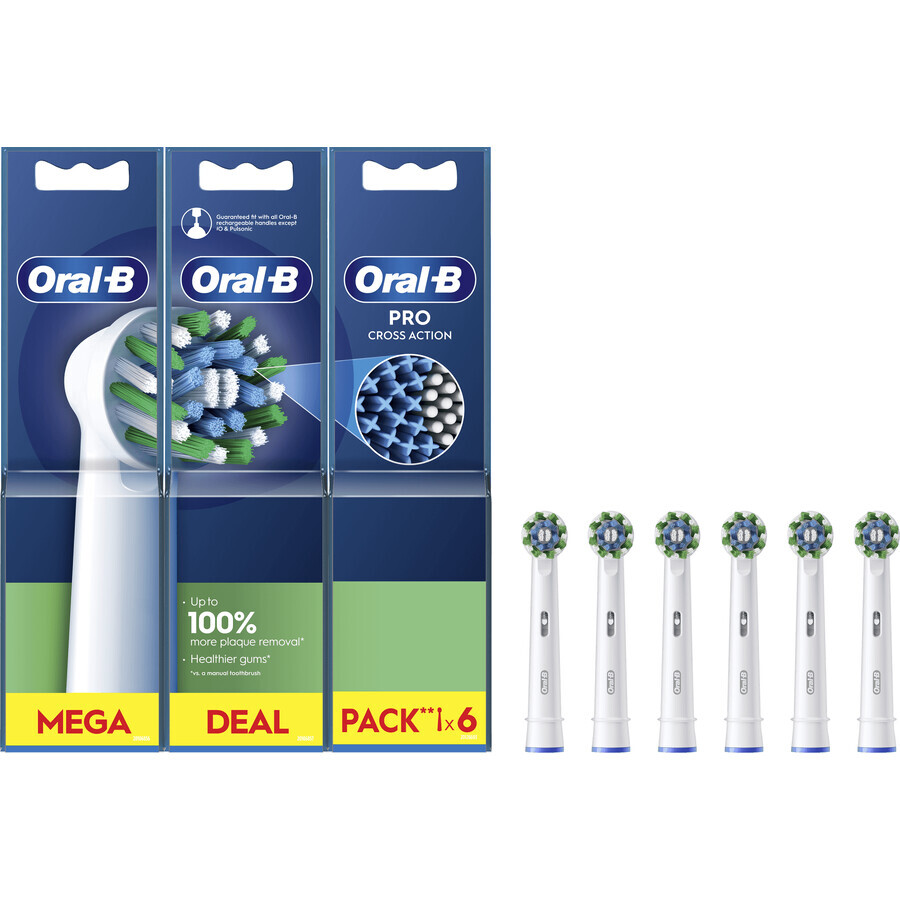 Oral-B Pro Cross Action têtes de remplacement 6 pcs