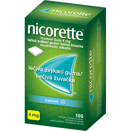 Nicorette Chicle Icemint 4mg chicle medicinal 105 unidades