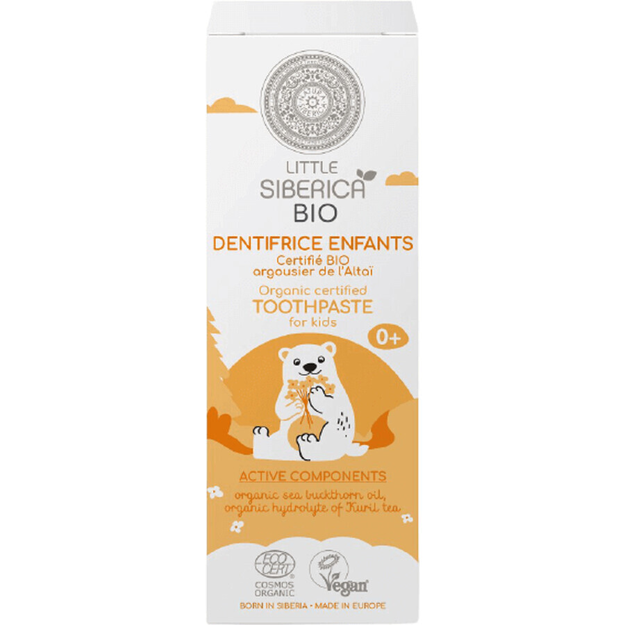 Little Siberica Pasta de dientes natural para niños Espino amarillo de Altai 60 g