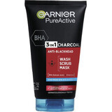 Garnier Skin Naturals Pure Active 3in1 Actief Houtskool Masker tegen mee-eters, 150 ml