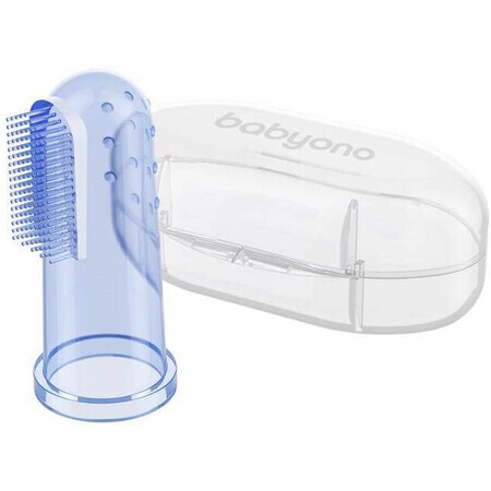 BabyOno Cepillo de dientes cepillo de dientes con dedo con caja azul