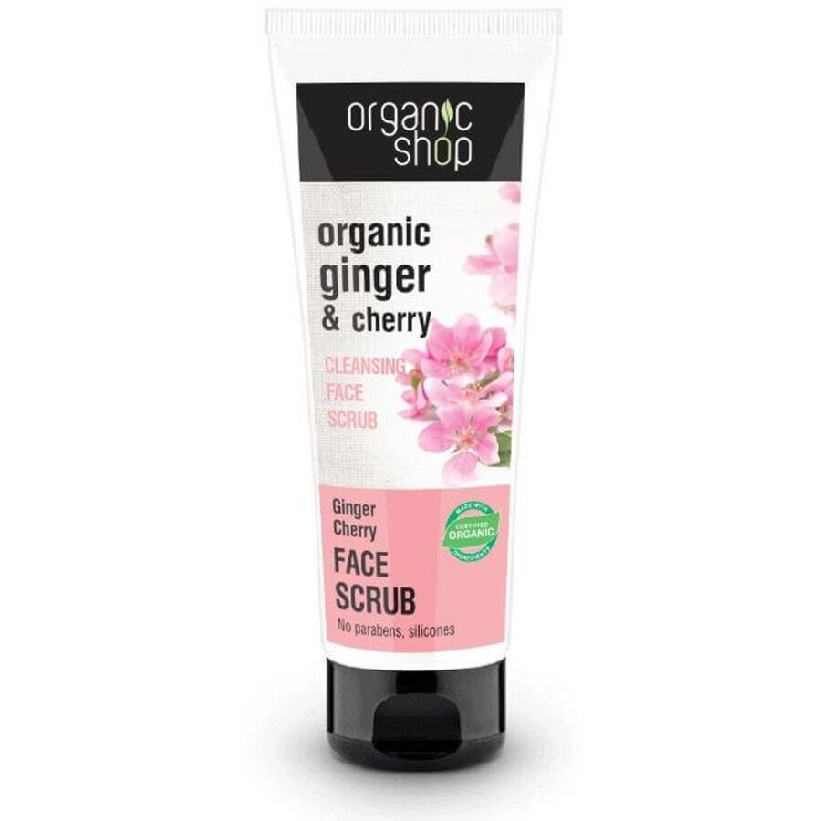 Natura Siberica Organic Shop - Gember en Kers - Gezichtsreiniging Scrub 75 ml