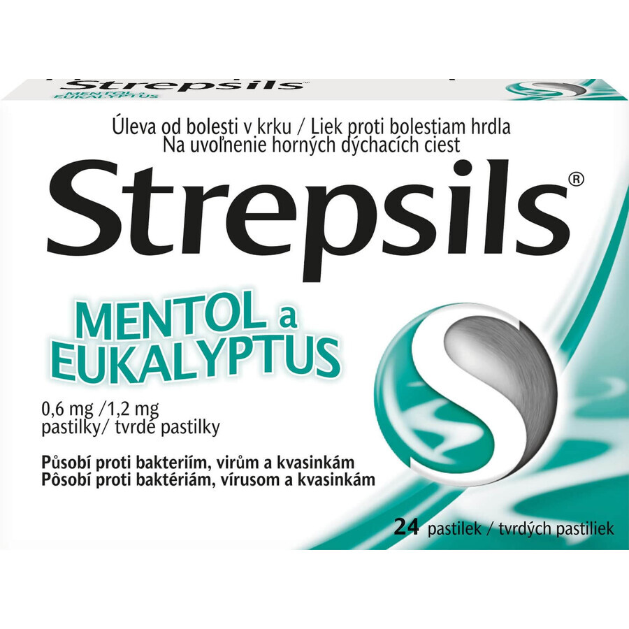 Strepsils Menthol and Eucalyptus 24 tablets