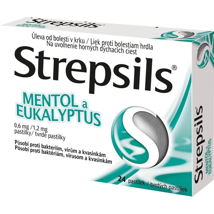 Strepsils Menthol and Eucalyptus 24 tablets