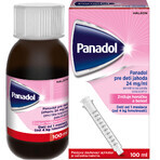 Panadol for children strawberry, from 3M+, for fever and toothache, suspension 100 ml