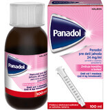 Panadol for children strawberry, from 3M+, for fever and toothache, suspension 100 ml