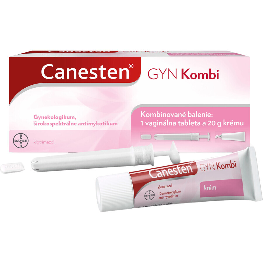 Canesten GYN Combi comprimidos vaginales 500 mg + crema 20 g