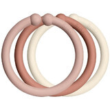 Inele BIBS Loops, Blush/ Woodchuck/ Ivory 12 buc