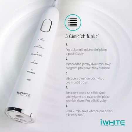 Cepillo dental sónico de carbón activado iWhite