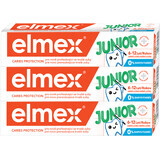 Elmex Junior Pasta dentífrica para niños de 6 a 12 años 3 x 75 ml