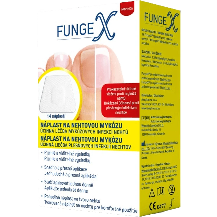 FungeX Patch contre la mycose des ongles 14 pcs