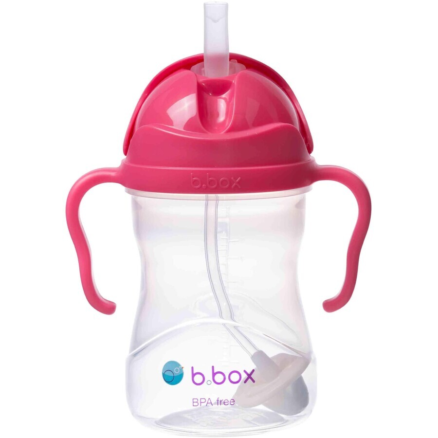 B.box b.box Taza Straw frambuesa 240 ml