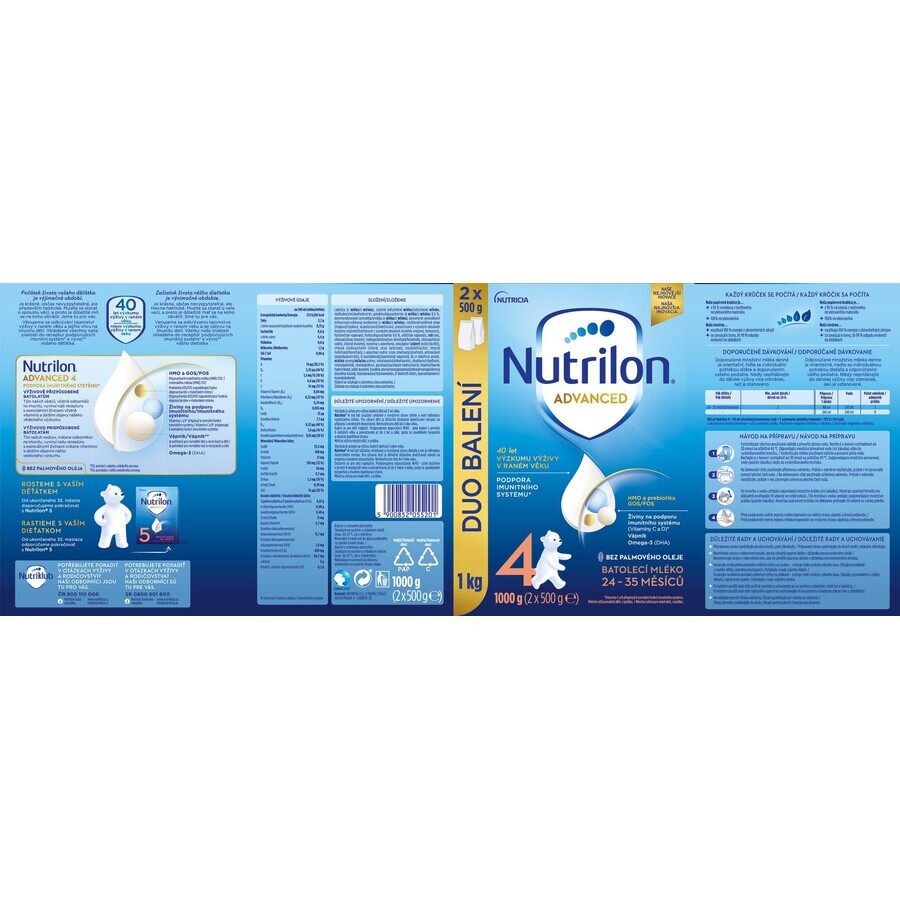 Nutrilon 4 lapte pentru copii mici formulă pentru sugari pulbere 1000 g