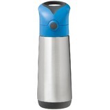 B. caja Termo para beber con pajita, azul/gris 500 ml