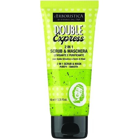 Erboristica Double Express 2 in 1 Maschera detergente e levigante contro i punti neri 100 ml