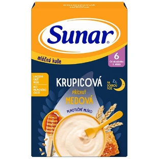 Sunar milk semolina porridge for a good night's honey 210 g