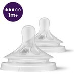 Philips Avent Natural Response 3 Tétine à débit lent 1m+, 2 pièces