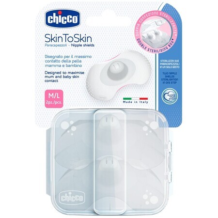 Chicco Brustwarzenschoner SkinToSkin Silikon M/L 2 Stück