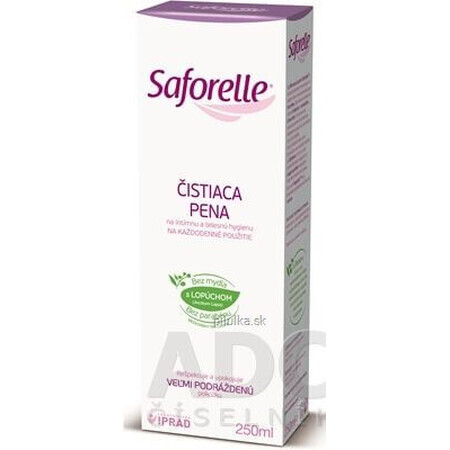 Saforelle Spumă de curățare cu brusture 250 ml