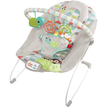 Bright Starts Happy Safari Happy Safari Vibrating Lounger with Melody 0m+, up to 9 kg, 2019