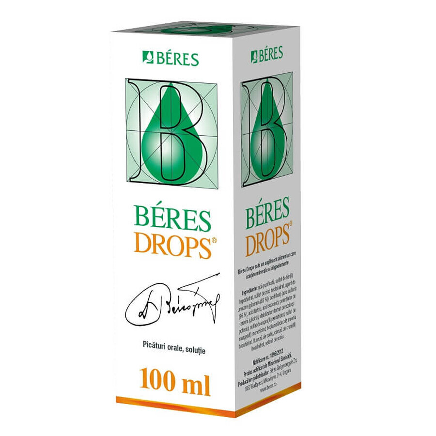 Gotas Beres, 100 ml, Beres Pharmaceuticals Co