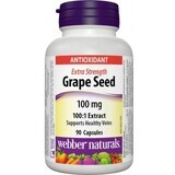 Webber Naturals Grape Seed Extra Strength 100 mg 90 tablets